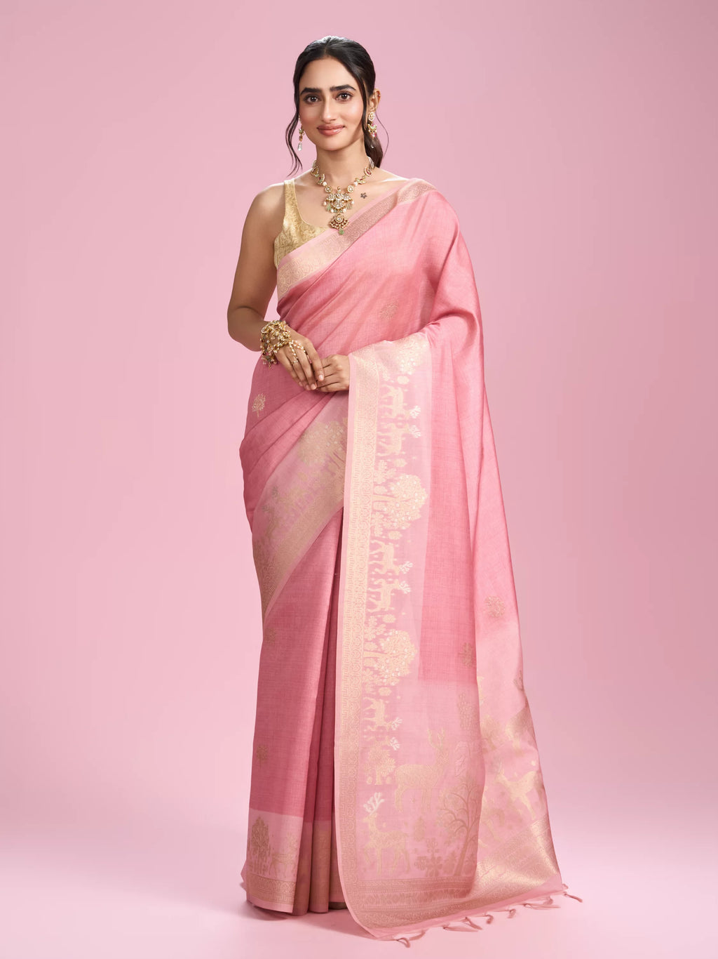 Pink Elegance Brilliance Saree