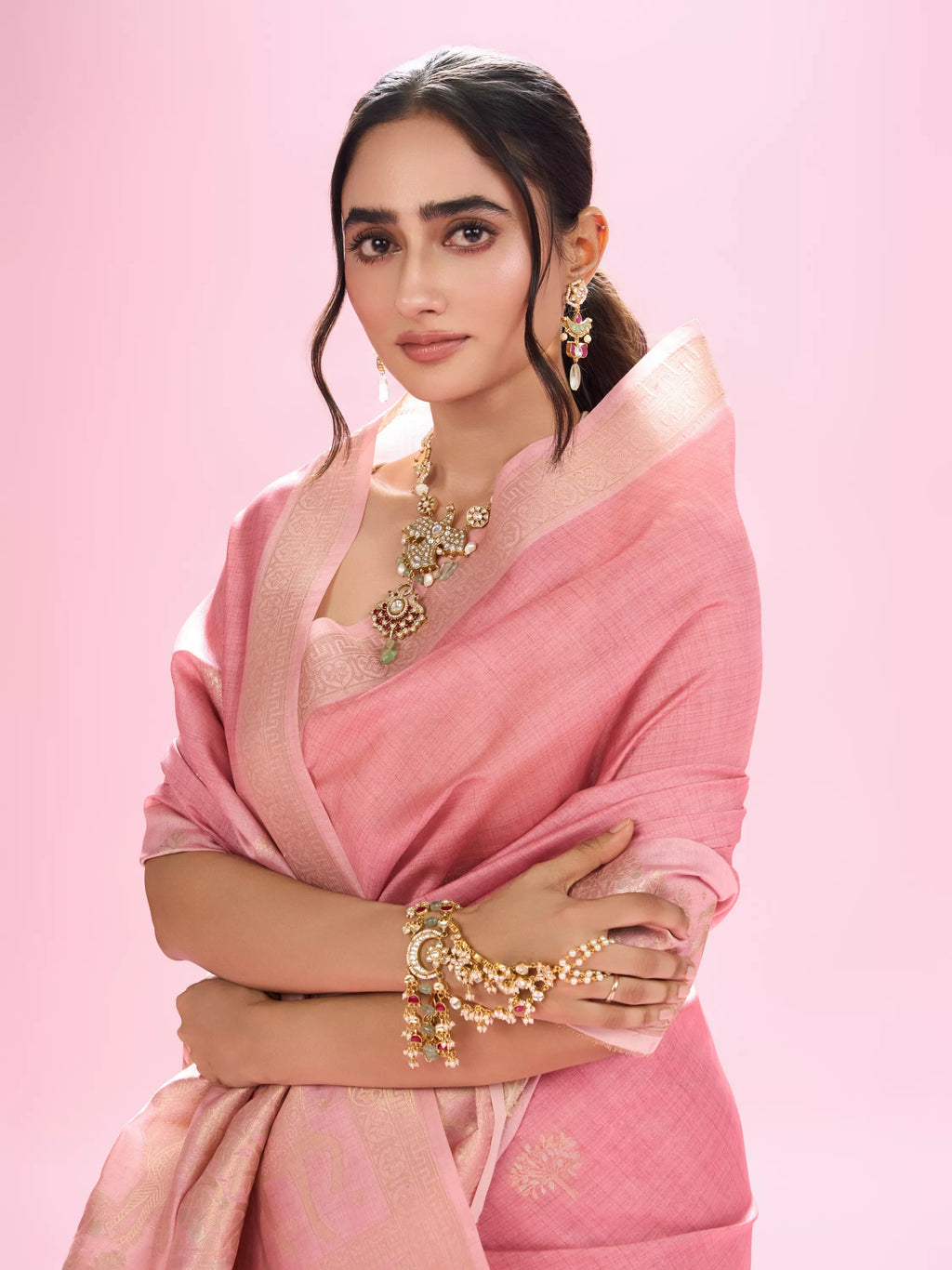 Pink Elegance Brilliance Saree