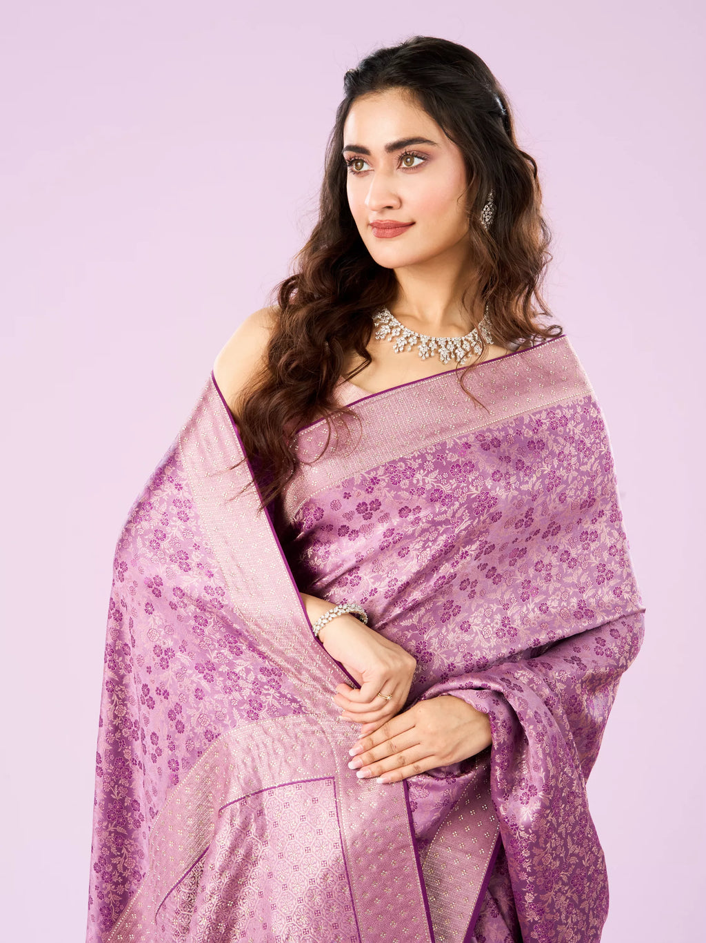 Elegant Purple Symphony Saree