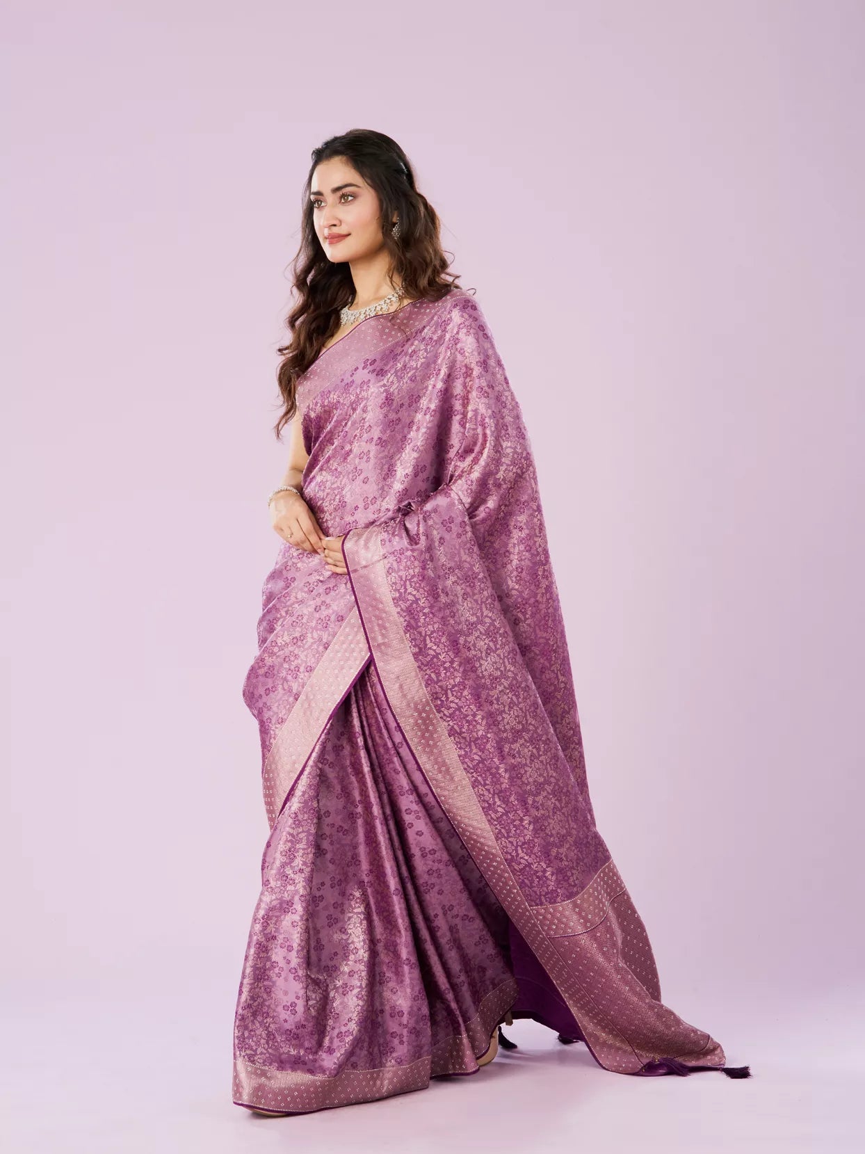 Elegant Purple Symphony Saree