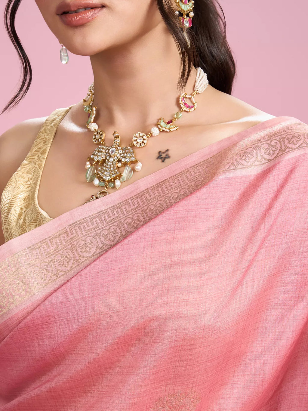 Pink Elegance Brilliance Saree