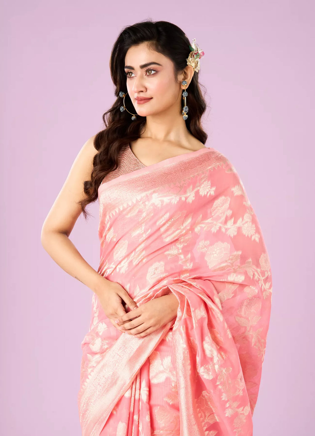 Pink Festive Elegance Saree