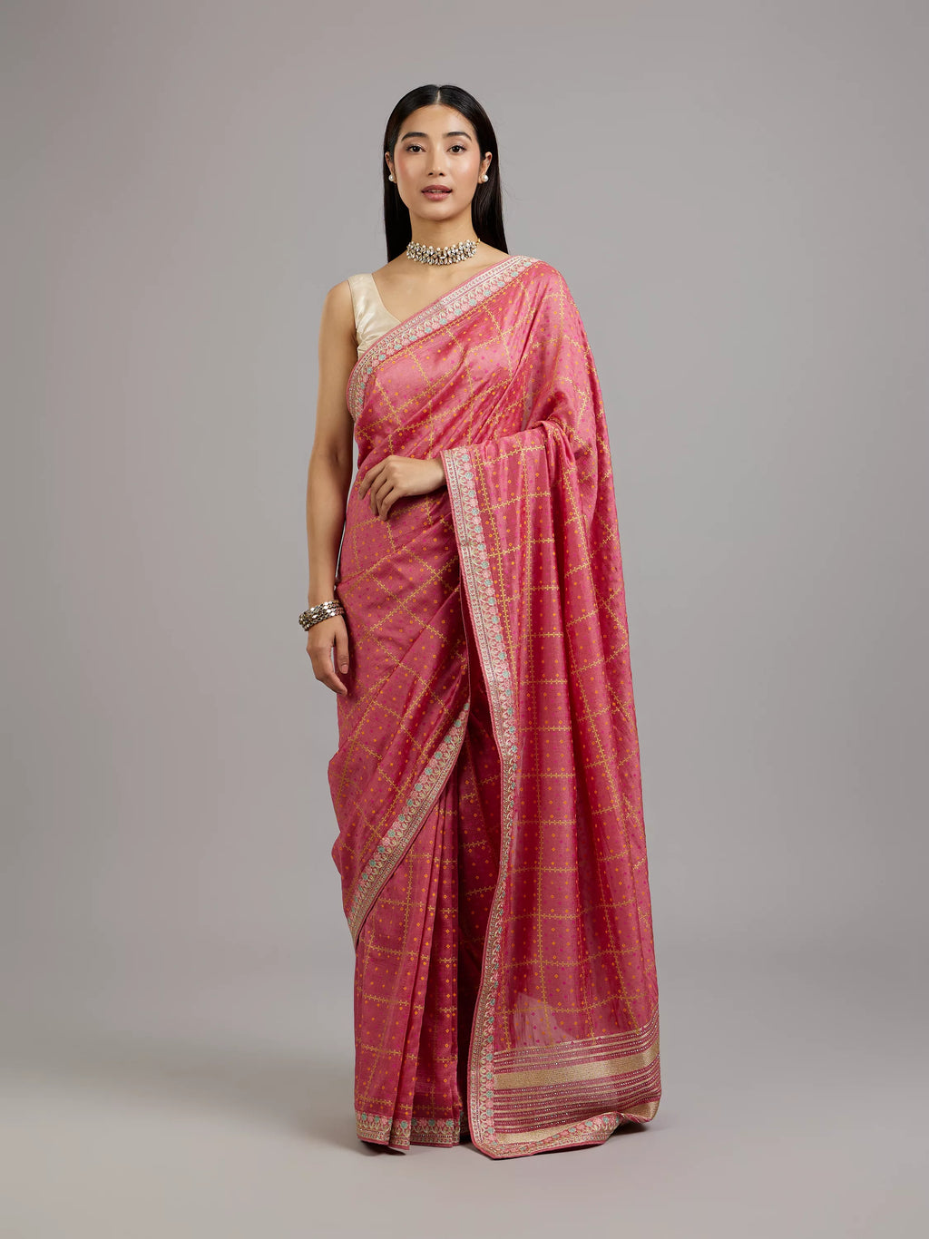 Pastel Pink Radiance Saree