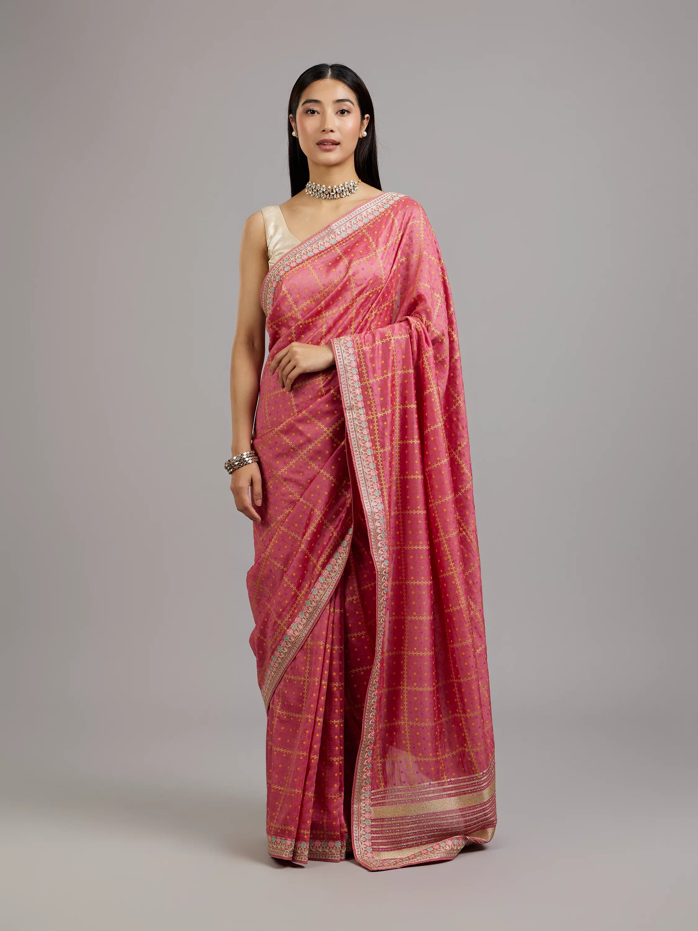 Pastel Pink Radiance Saree