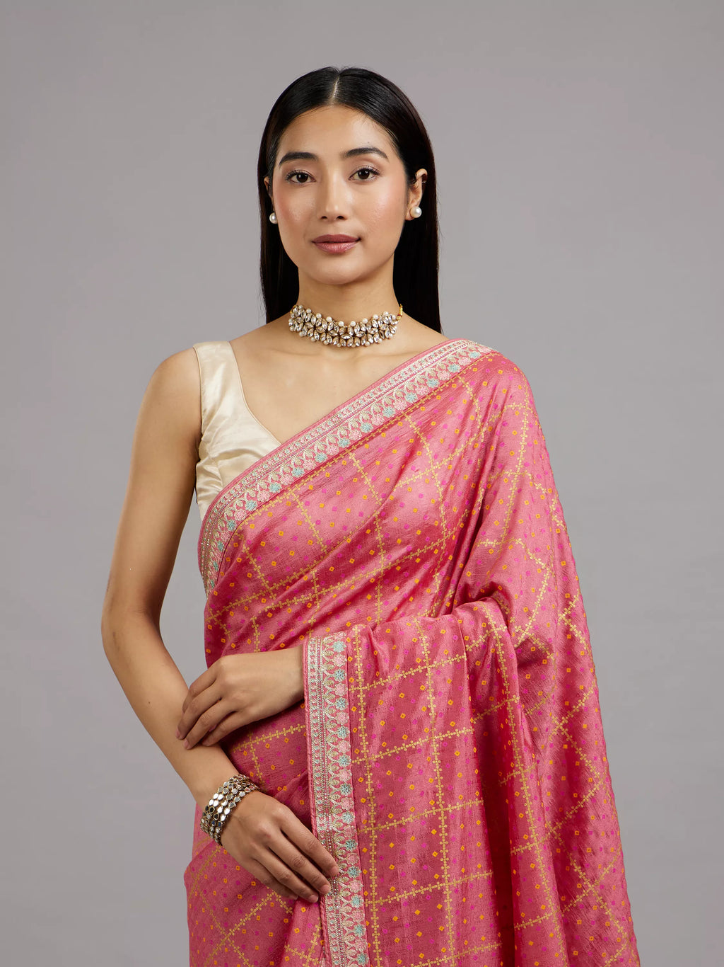 Pastel Pink Radiance Saree