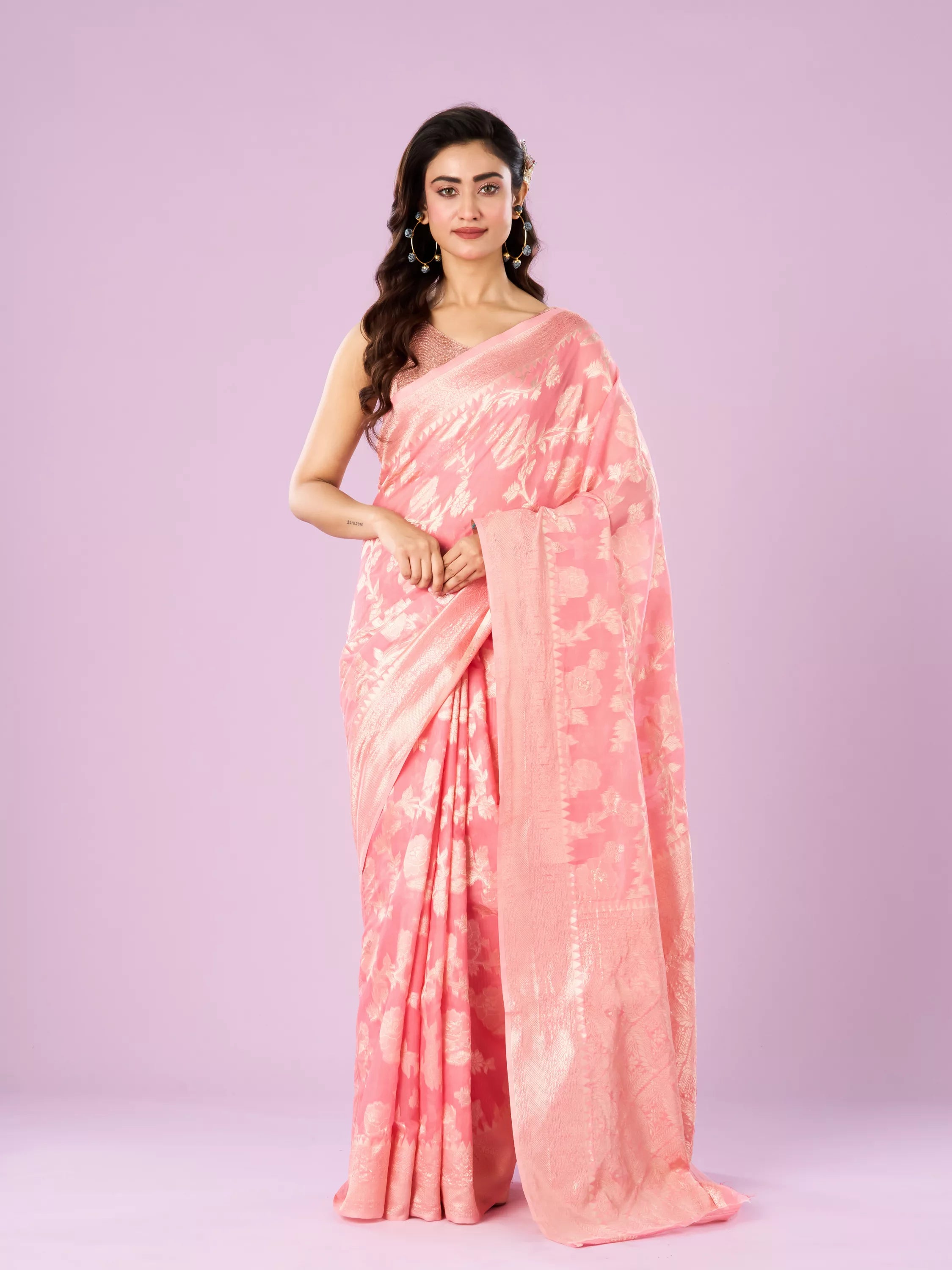 Pink Festive Elegance Saree