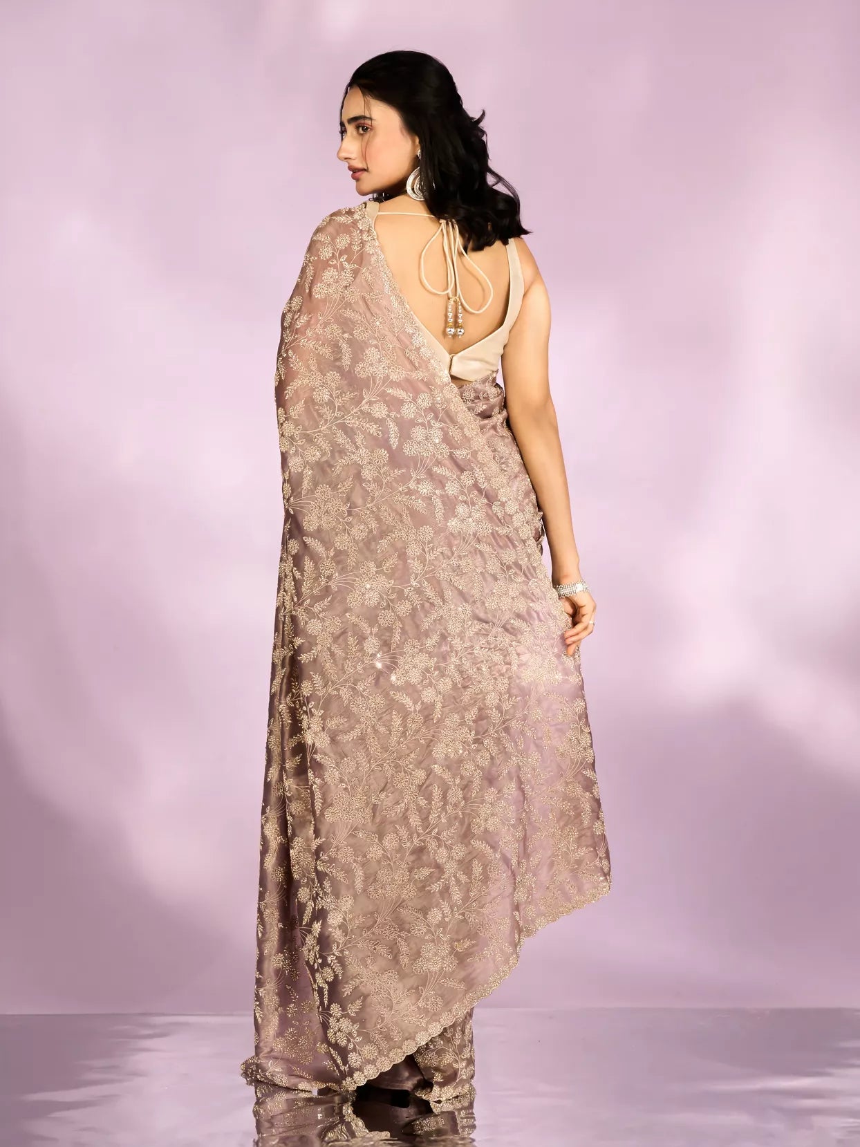 Fawn Enchanted Allure Saree