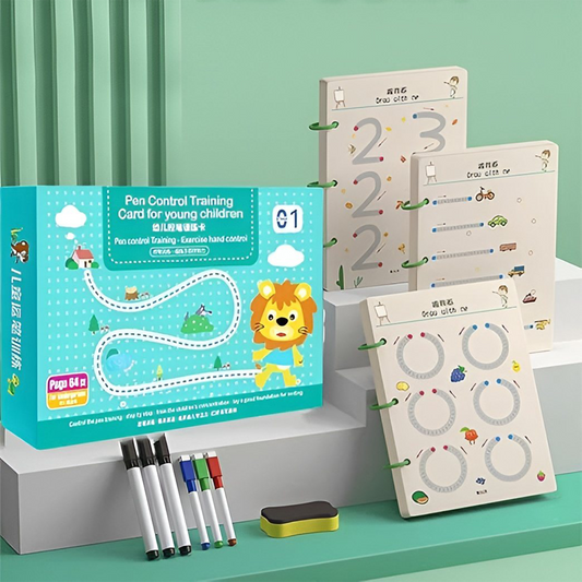 68 Pages Reusable Tracing Line book