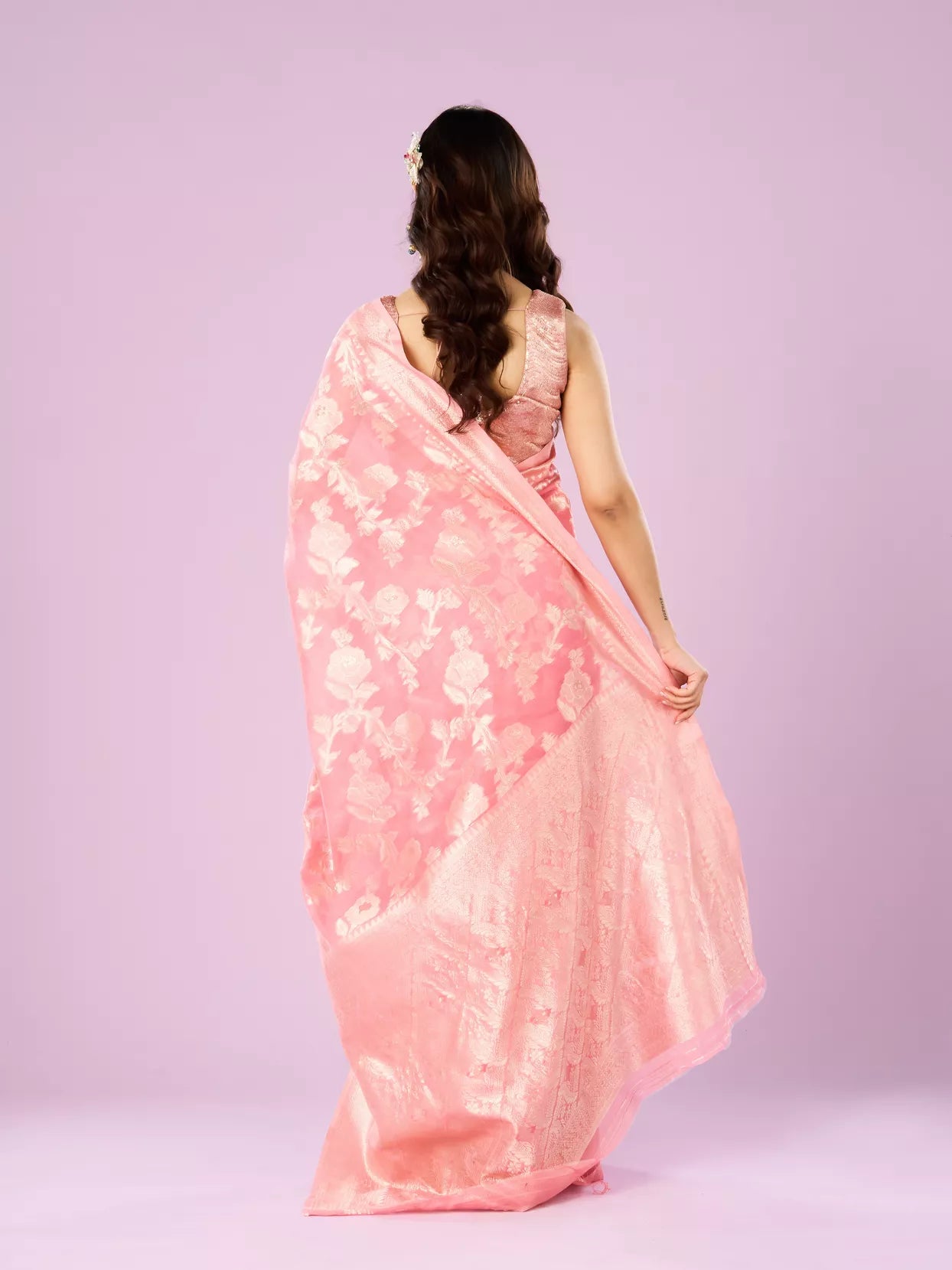 Pink Festive Elegance Saree