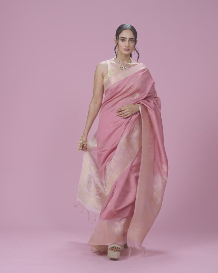 Pink Elegance Brilliance Saree