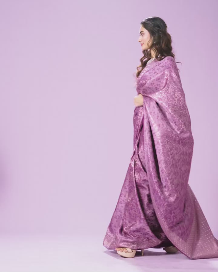 Elegant Purple Symphony Saree